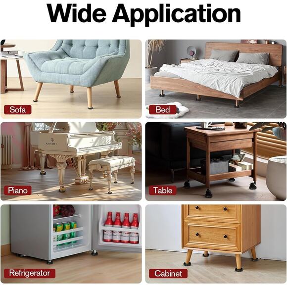 Furniture Coasters, 16 Pcs Round Furniture Coasters for Hardwood Floors, 3” - Picture 7 of 8